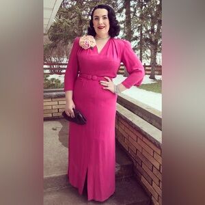 1940s crepe evening gown